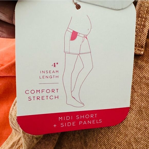 Ingrid & Isabel Maternity Side Panel Maternity Jean Shorts Size 8 - Picture 4 of 4
